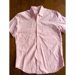 J.Crew Men's Sun-washed Oxford Short-Sleeve Shirt in Pink - Size M